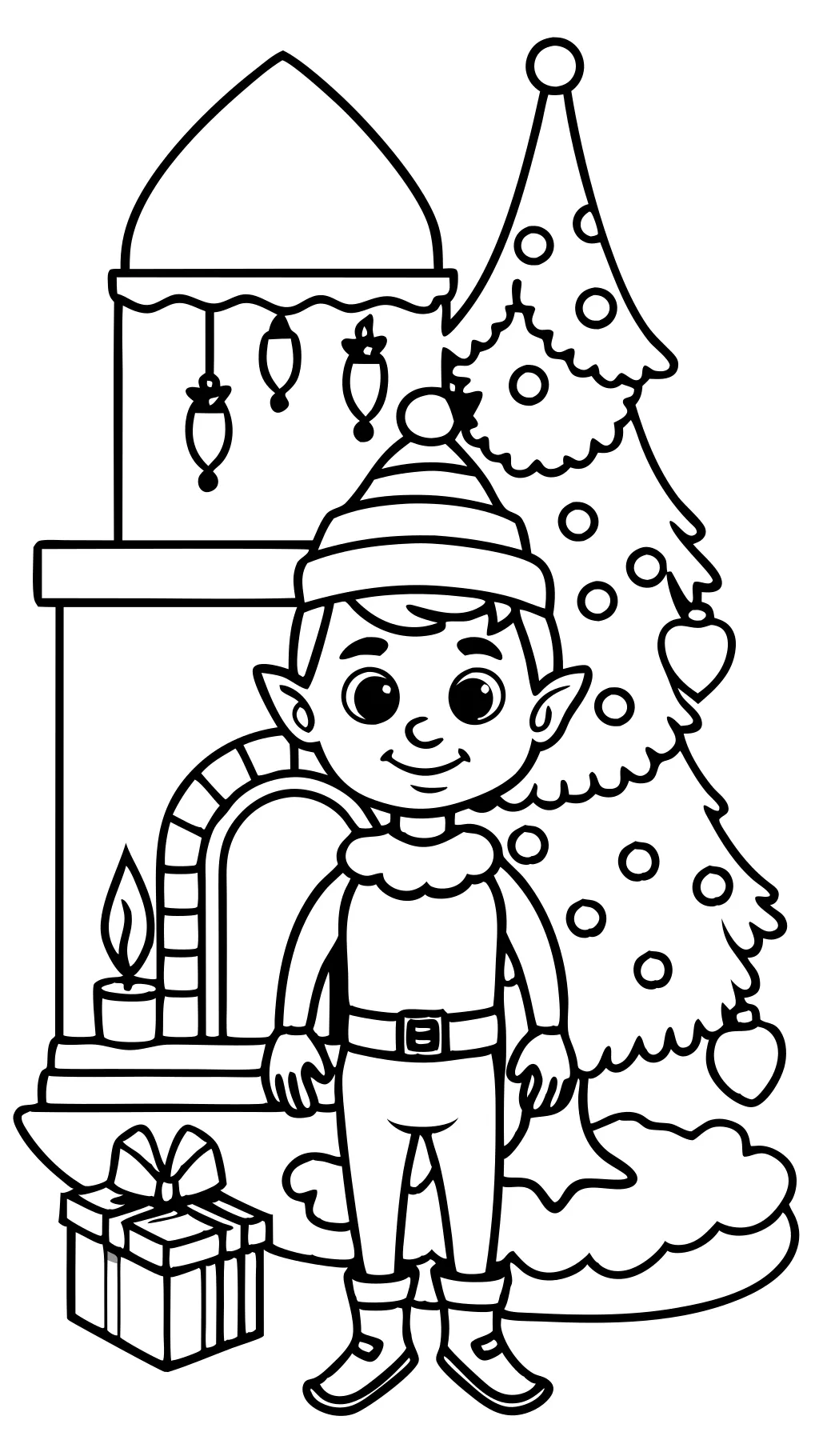 elf on the shelf free coloring pages